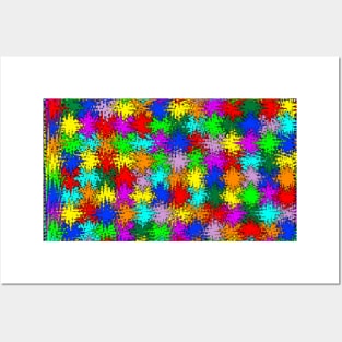 Abstract multicoloured background Jigsaw Posters and Art